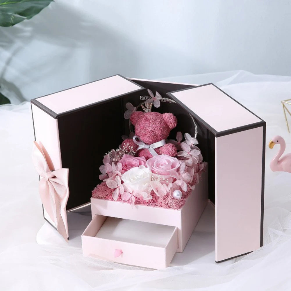Eternal Rose Bear Gift Box