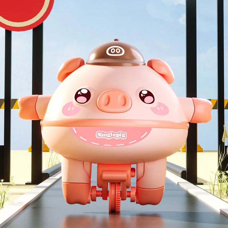 Whirling Piggy Unicycle Toy