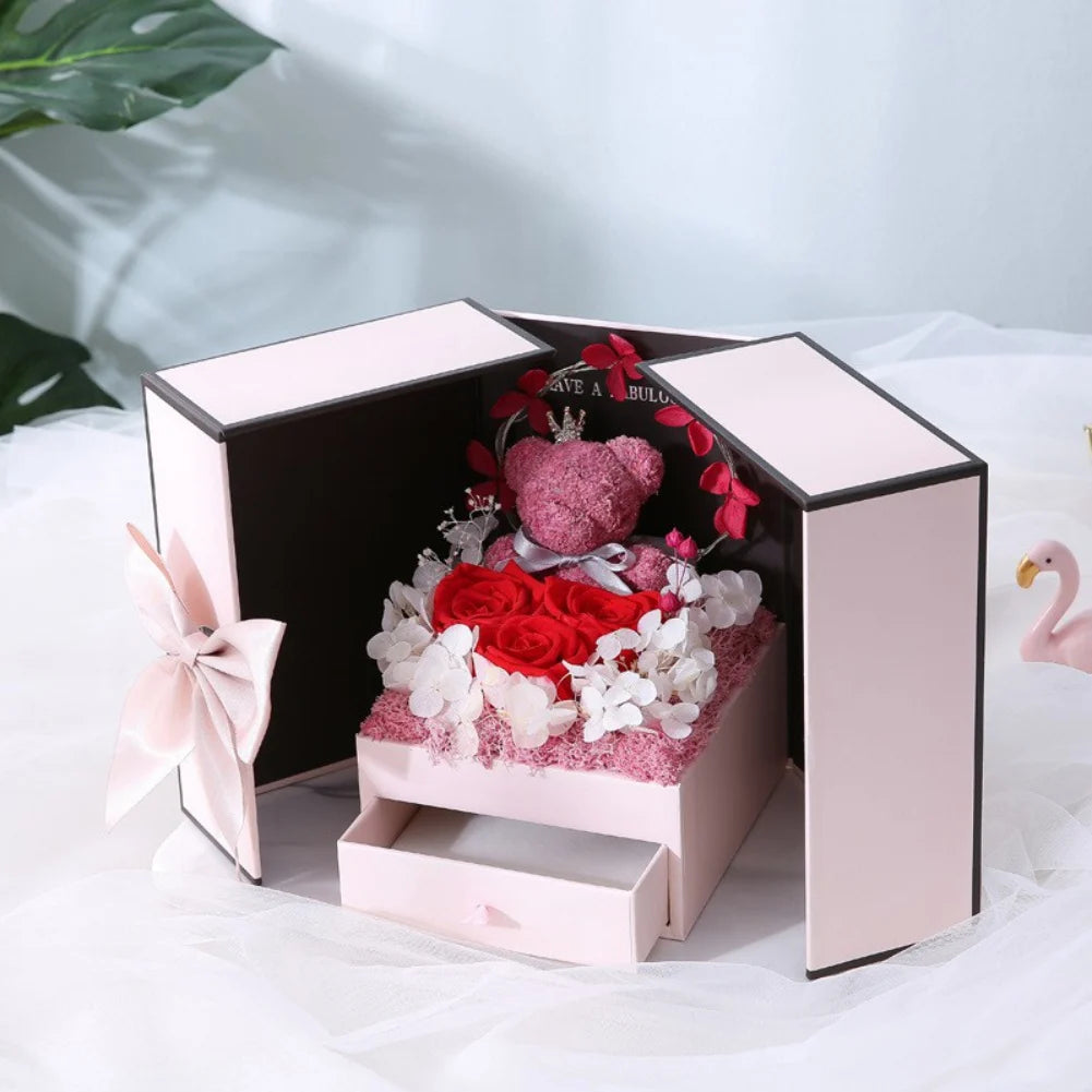 Eternal Rose Bear Gift Box