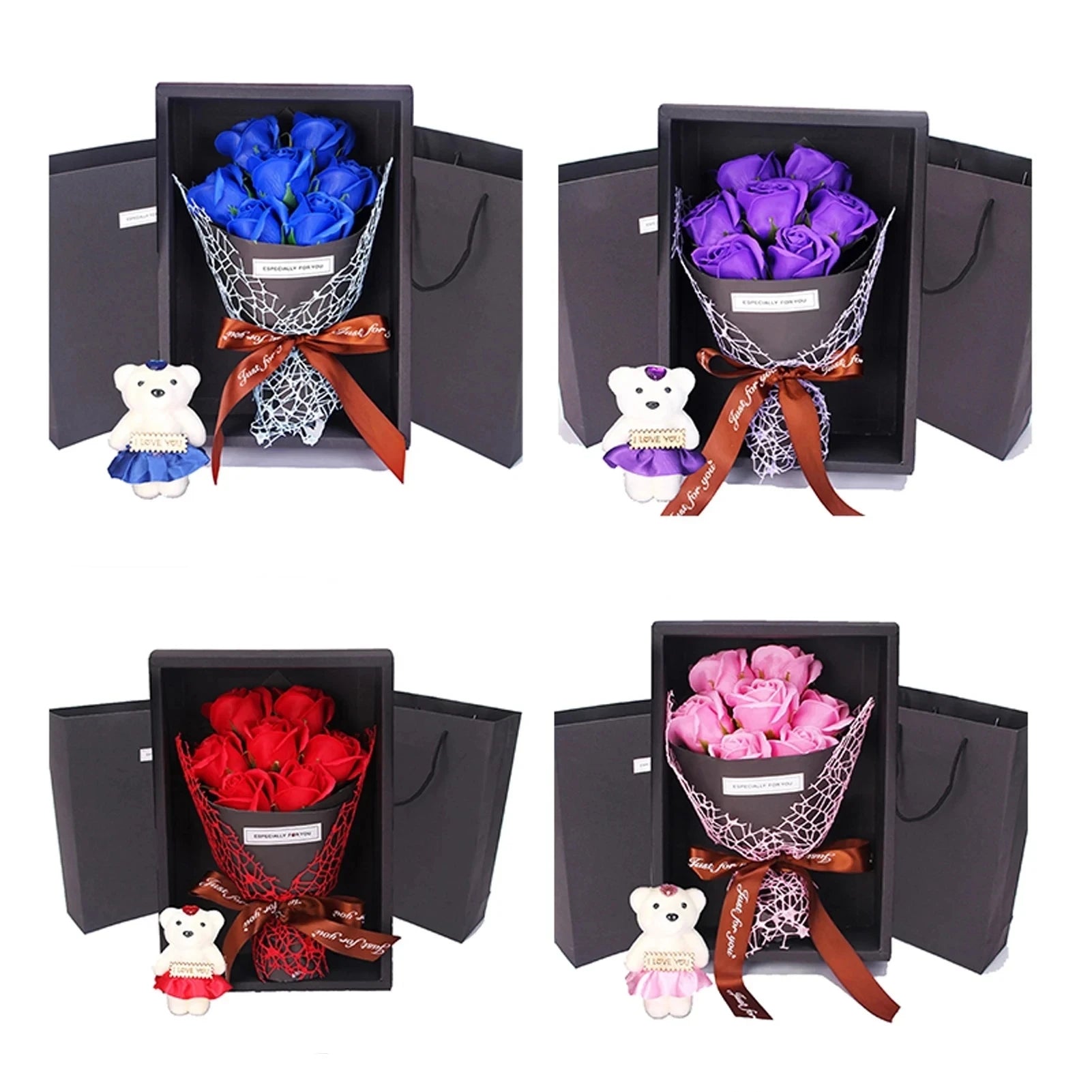 Rose Bear Soap Gift Box